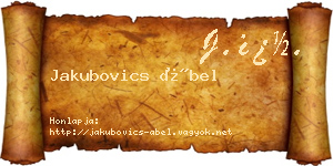 Jakubovics Ábel névjegykártya